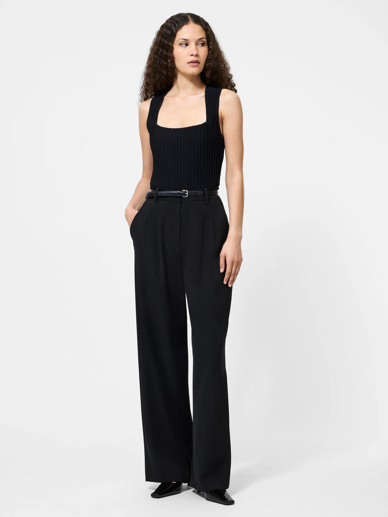 French Connection Ottoman Textured Square Neck Top