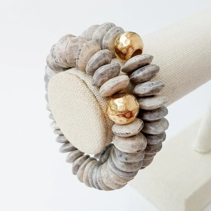 Virtue Heishi Bone Bracelets