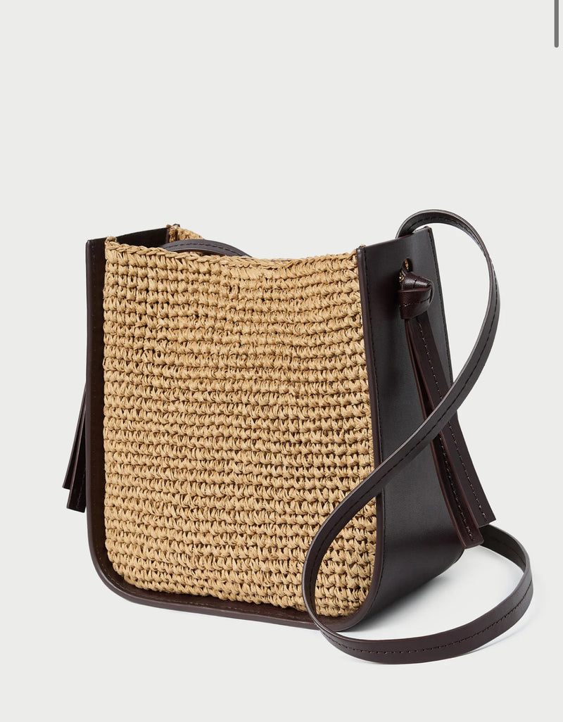 Loeffler Randall Avalon Brown/Espresso Crochet Crossbody