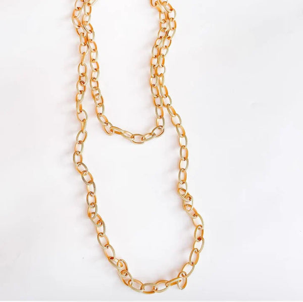 VIRTUE Etched Chain Necklace 32"