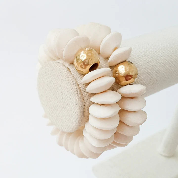 Virtue Heishi Bone Bracelets