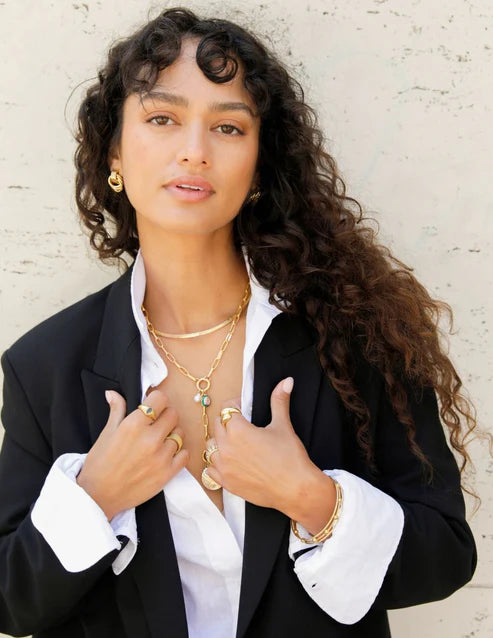 Jurate LA Cleopatra Gold Chain Necklace