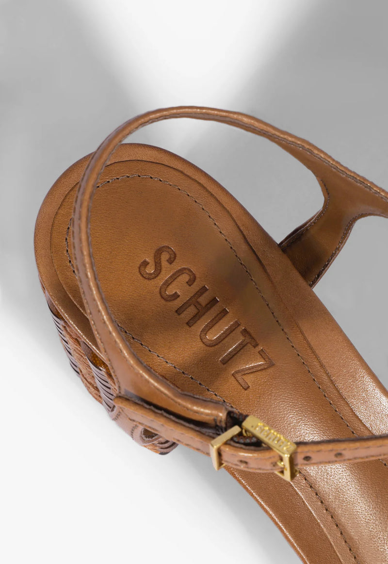 Schutz Keefa Mid Block Sandal