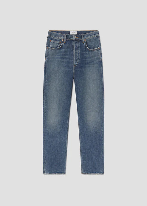 AGOLDE 90's Pinch Waist Crop (Comfort Stretch) In Overcast