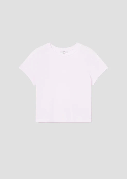 AGOLDE Adine Shrunken Tee In Rosewater