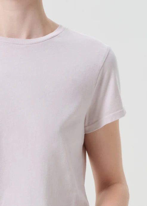 AGOLDE Adine Shrunken Tee In Rosewater