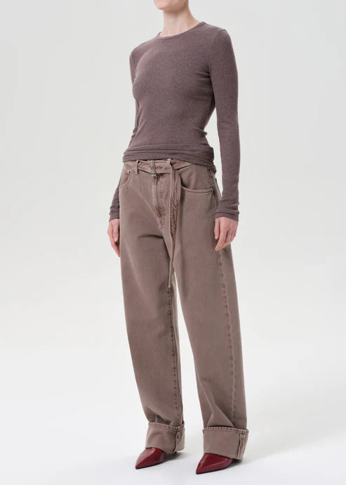 AGOLDE Delphi Slim Tee In Ceramic