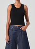 AGOLDE Shrunken Poppy Tank In Black