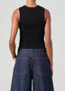 AGOLDE Shrunken Poppy Tank In Black