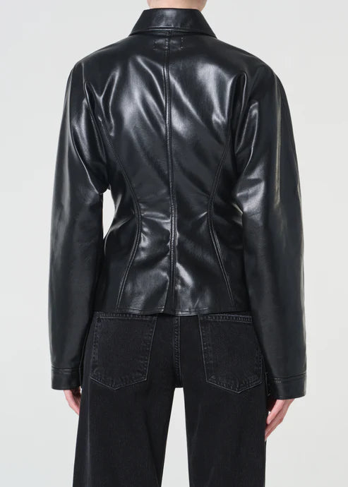 AGOLDE Devon Shirt (Recycled Leather) In Detox