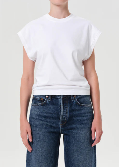 AGOLDE meg tee white