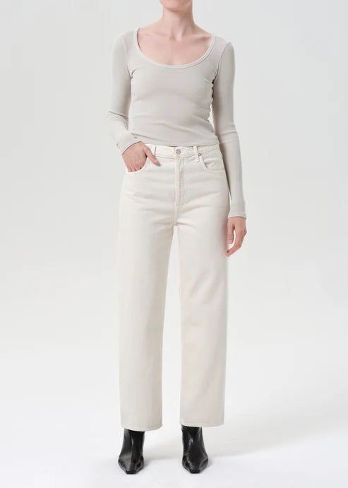 AGOLDE Ren Jean in Brown Rice