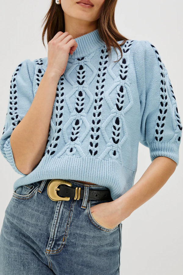 RAILS Addy sweater Sky Navy Cables