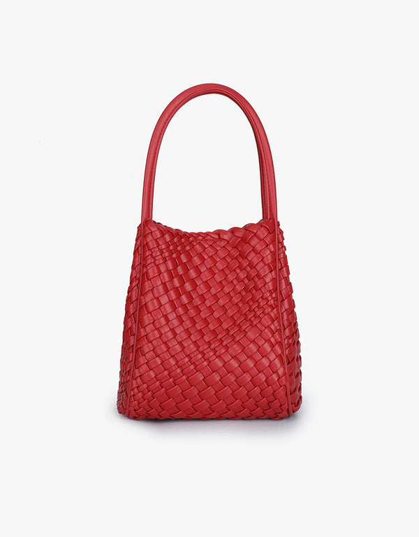 REMI/REID HOLLACE MINI TOTE WOVEN RED