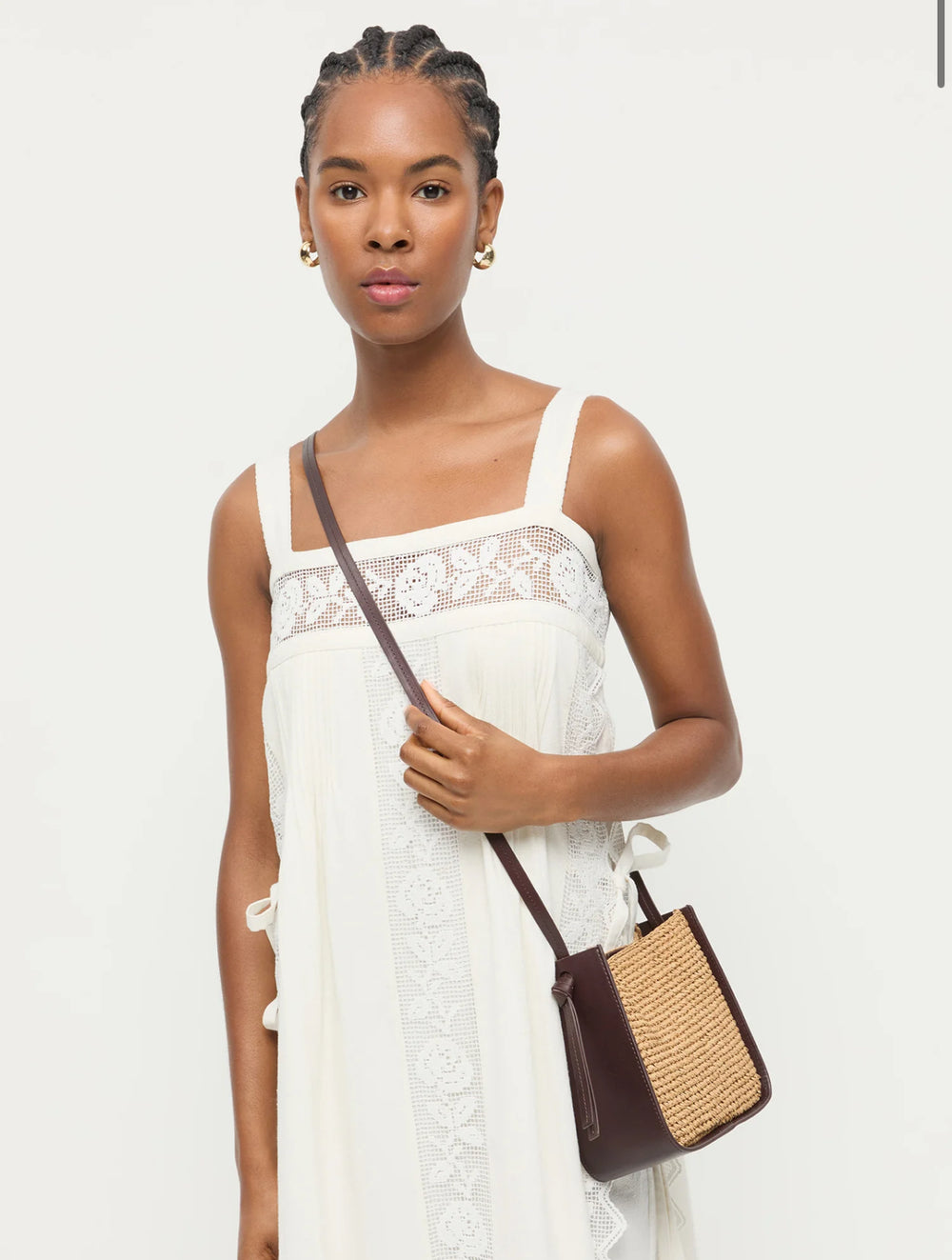 Loeffler Randall Avalon Brown/Espresso Crochet Crossbody – Bishop