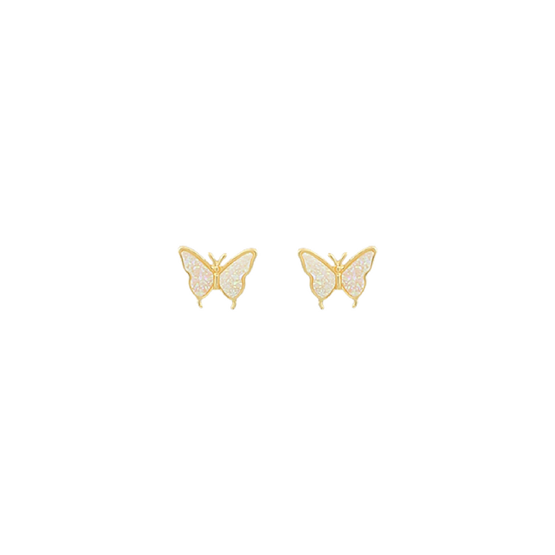 Glitter Butterfly Stud Earring
