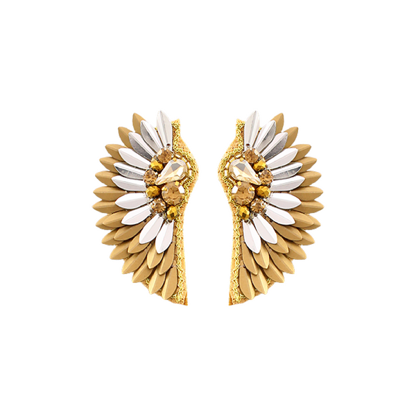 Gold/Silver Teardrop Wing Earring