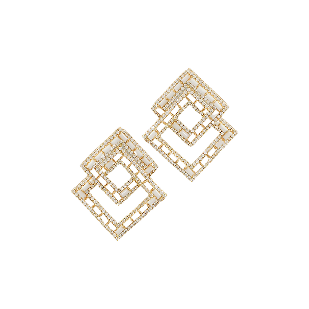Numbering♥ #3122 Basic Pave Hoop Earrings /追跡付 Diamond Tapered Pave Hoop Earrings 2 ct tw 10K White Gold | Kay