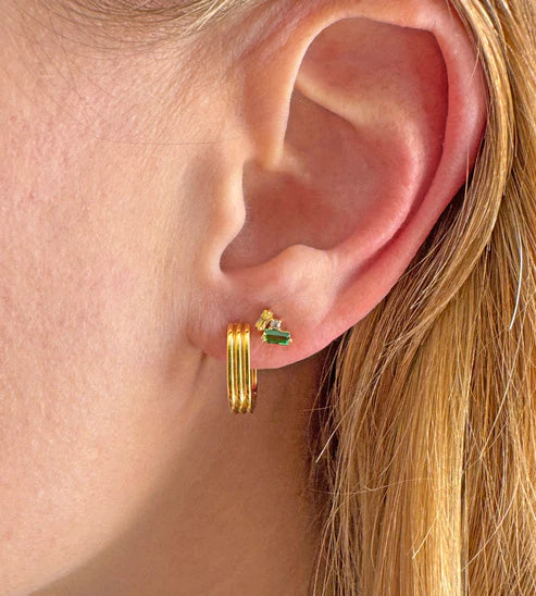 Jurate LA Olivia Green Cluster Stud Earrings