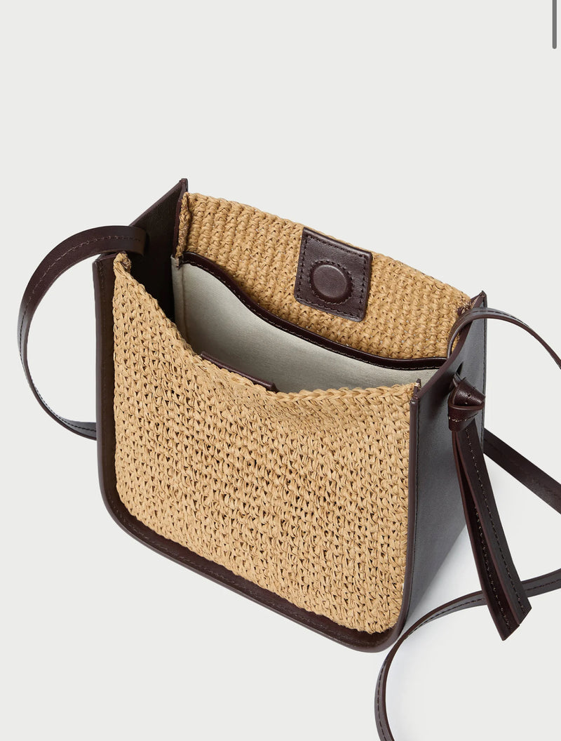 Loeffler Randall Avalon Brown/Espresso Crochet Crossbody