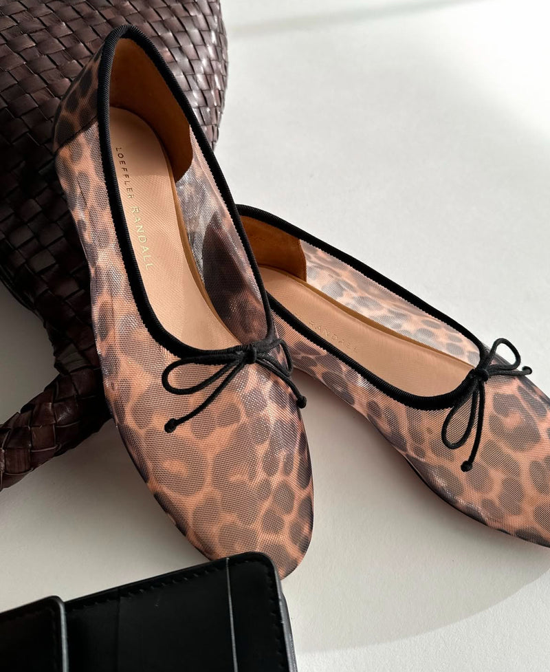 Loeffler Randall Landon Leopard Mesh Ballet Flat