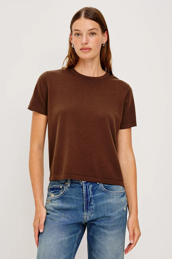 Rails Cotton cashmere t-shirt Espresso