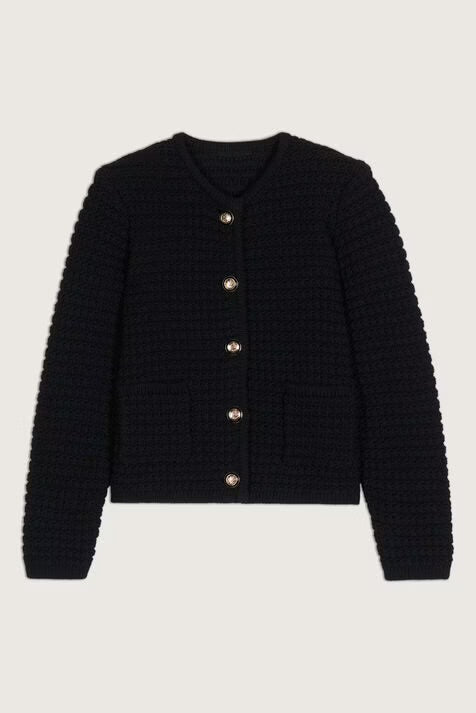 ba&sh gaspard DECORATIVE KNIT CARDIGAN