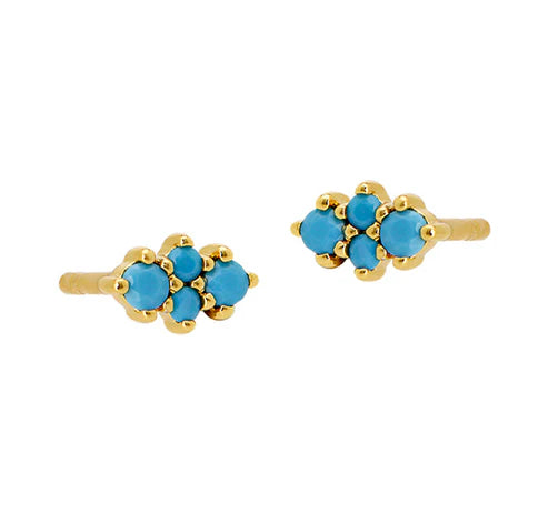 Jurate LA Dora Turquoise Stud Earrings