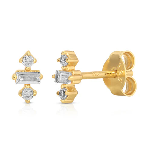 Jurate LA Dory Simulated Diamond Stud Earrings