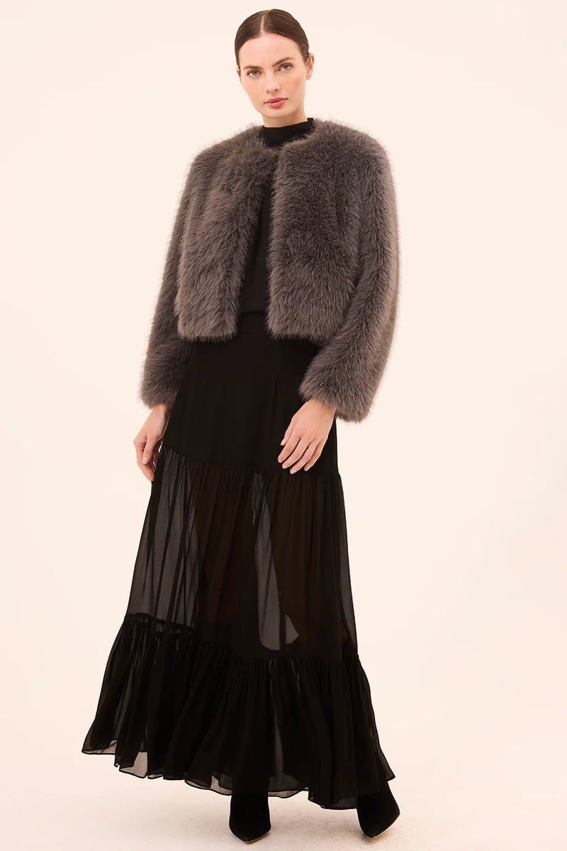 MISA JORDYN FAUX FUR JACKET