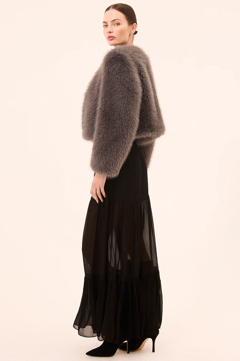 MISA JORDYN FAUX FUR JACKET