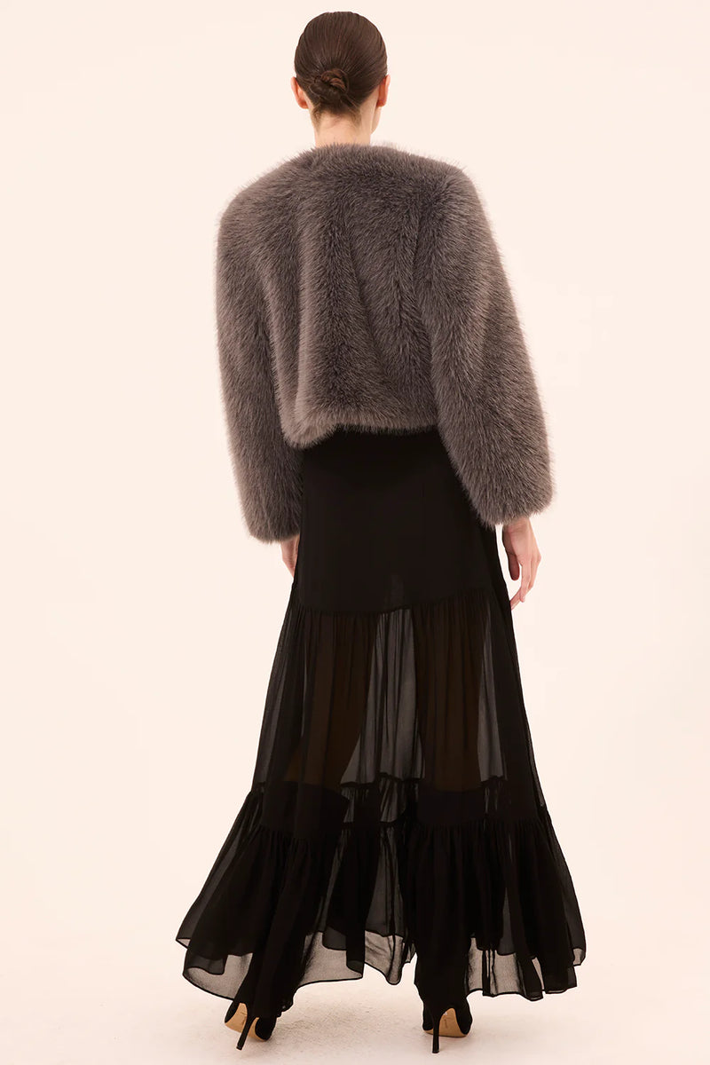 MISA JORDYN FAUX FUR JACKET