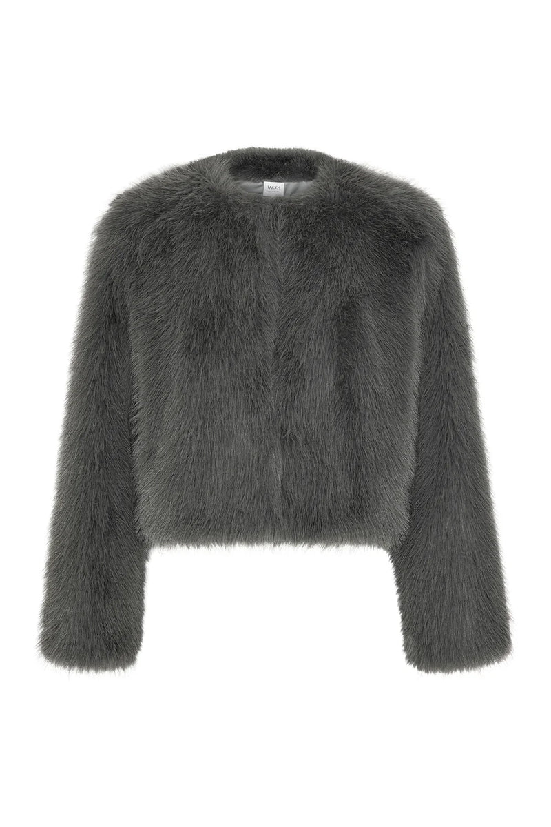 MISA JORDYN FAUX FUR JACKET
