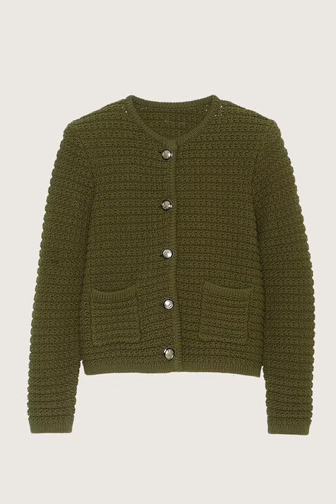 ba&sh gaspard DECORATIVE KNIT CARDIGAN