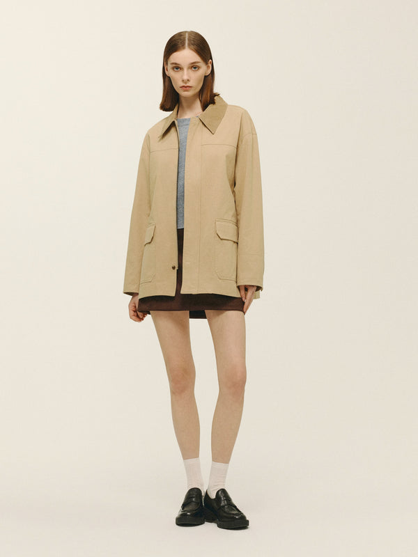Elodie Cyrus Barn Jacket in Khaki