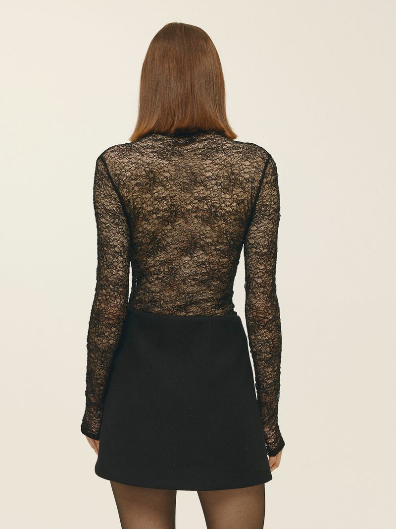 Elodie Agathe Black Mini Skirt