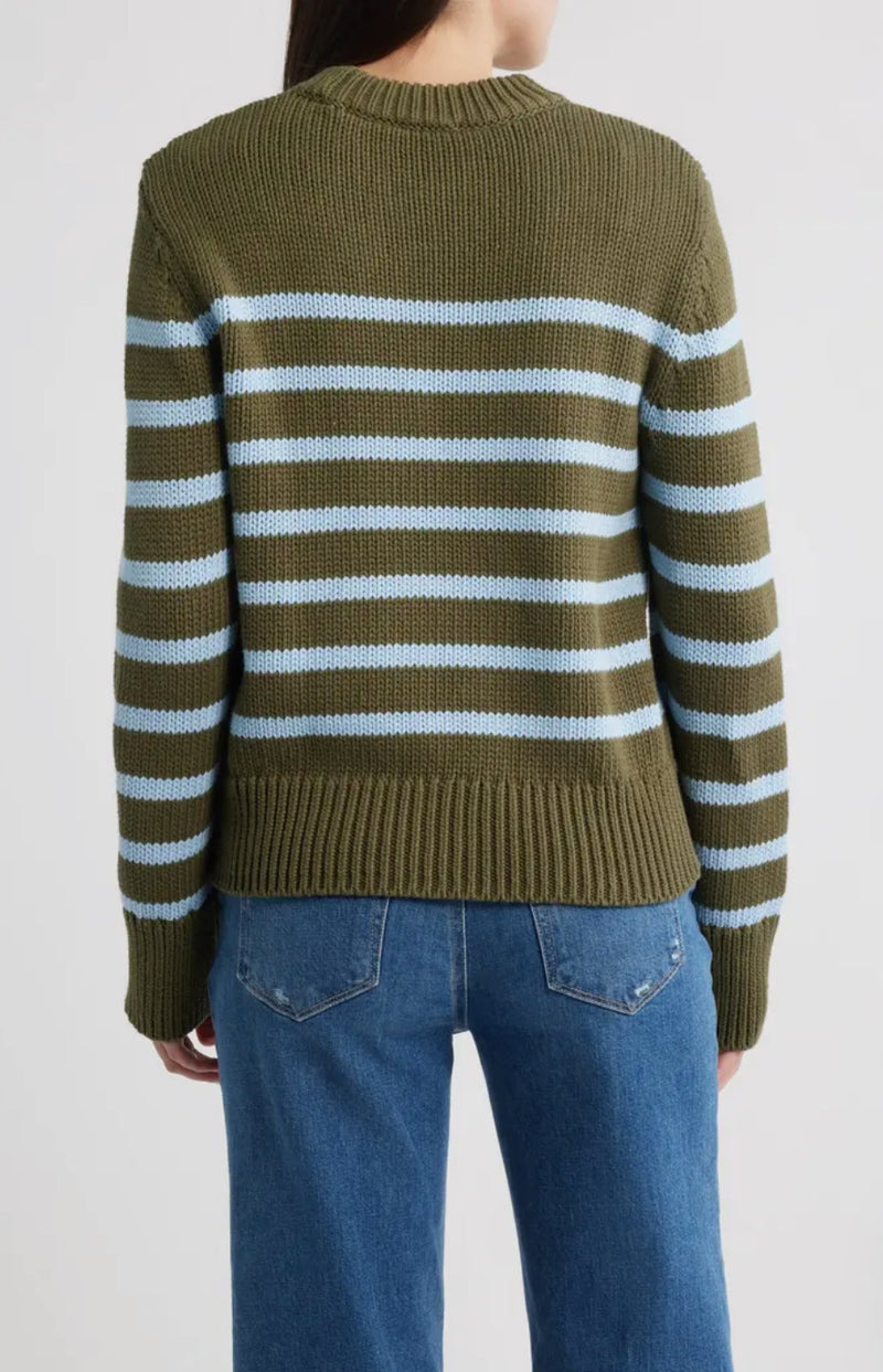 Rails Alise sweater Olive Sky Stripe