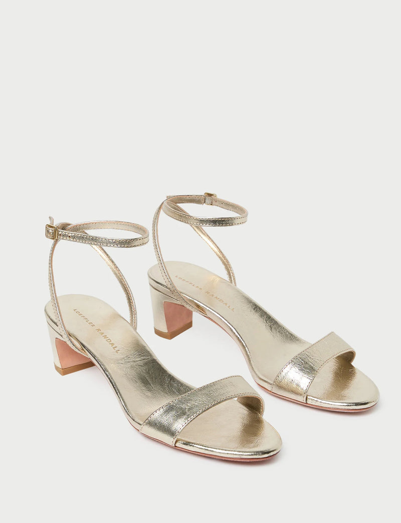 Loeffler Randall Alice Champagne Leather Sandal