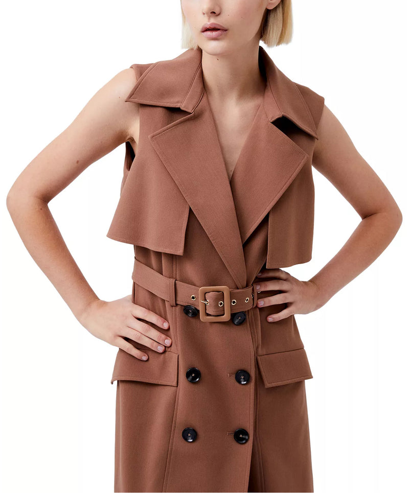 French Connection Azra Sleeveless Trench Coat Dress