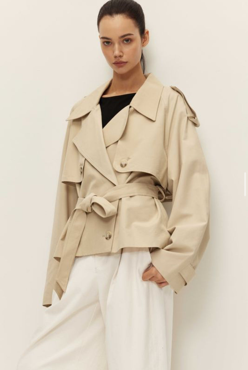 Elodie eleanor cropped trench coat