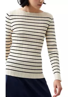 FRENCH CONNECTION Stripe Crinkle Knit