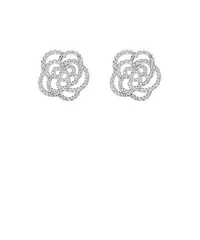 Bishop Boutique CZ Paved Flower Studs