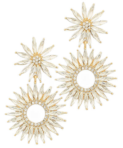 Bishop Boutique Linked Flower Marquise Earrings