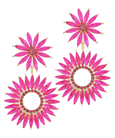 Bishop Boutique Linked Flower Marquise Earrings