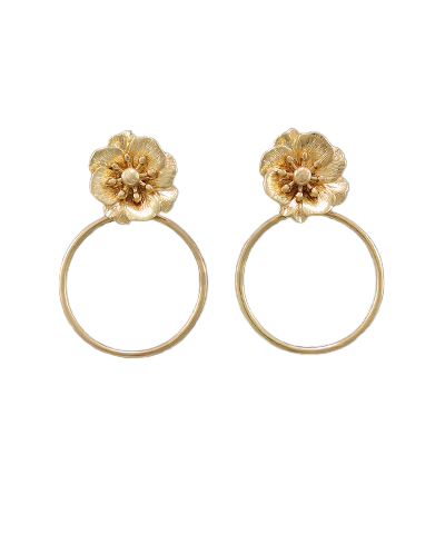 Bishop Boutique Flower & Ring Earrings