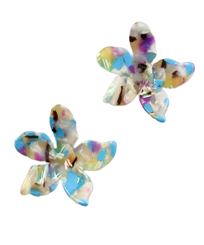 Bishop Boutique Acrylic Flower Earrings