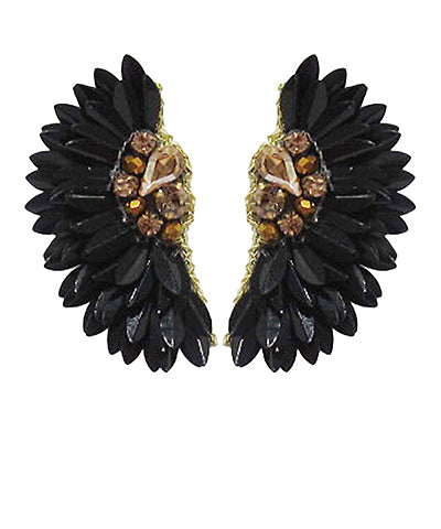 Bishop Boutique Sequin Fan & Beaded Earrings