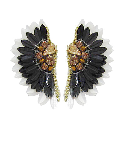 Bishop Boutique Sequin Fan & Beaded Earrings