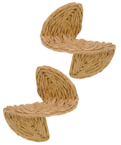 BISHOP BOUTIQUE Wrapped Raffia Twist Earrings