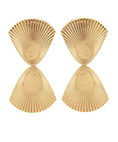 Bishop Boutique Rippled Geo Textured Earrings